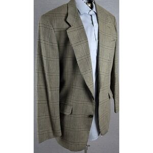 Brandini Le Collezioni Mens 42R Silk Wool Glen Plaid Blazer Sport Coat Canada